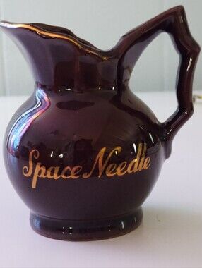 Vintage Space Needle Brown Pitcher